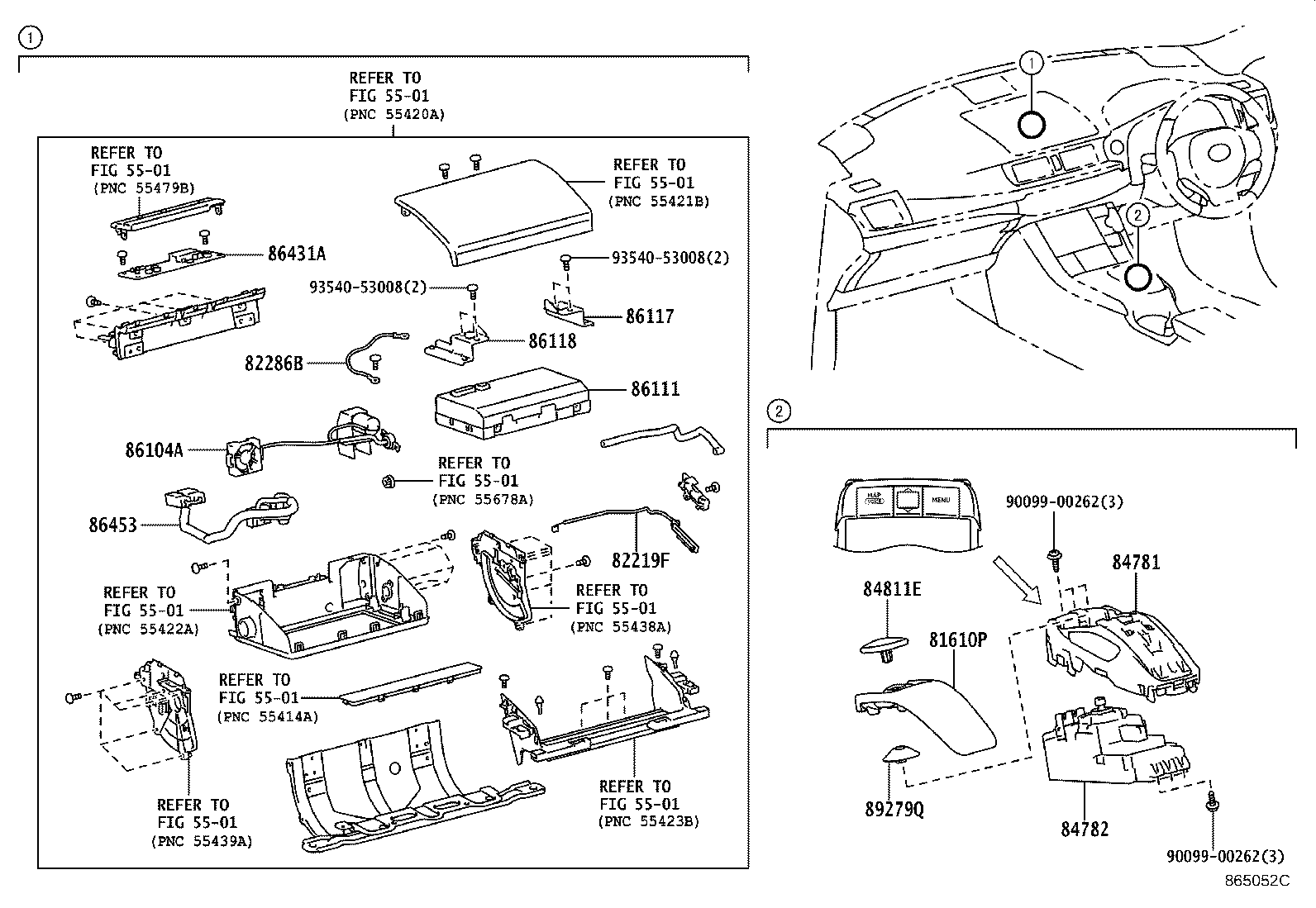 86880-76030 ANTENNA ASSY, NAVIGATION product image