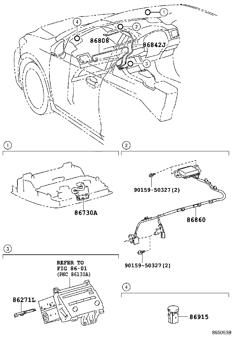 86880-76030 ANTENNA ASSY, NAVIGATION product image