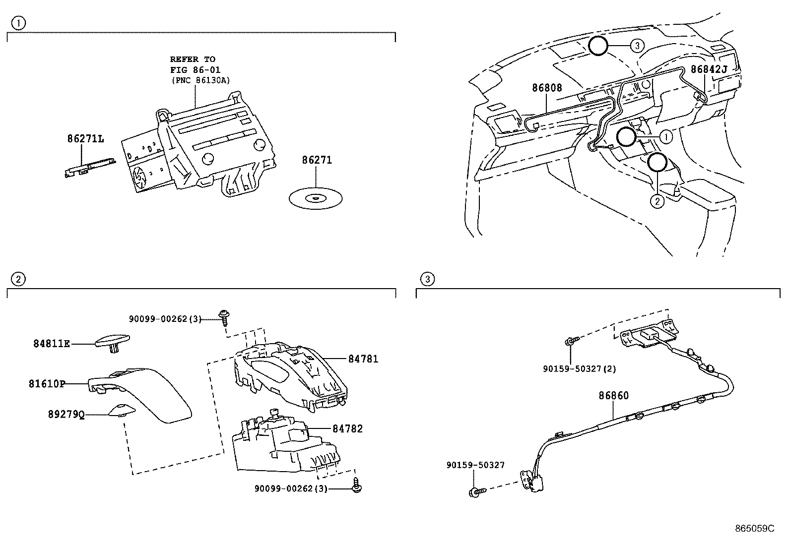 86705-76010 CORD SUB-ASSY, NAVIGATION ANTENNA, NO.1 product image