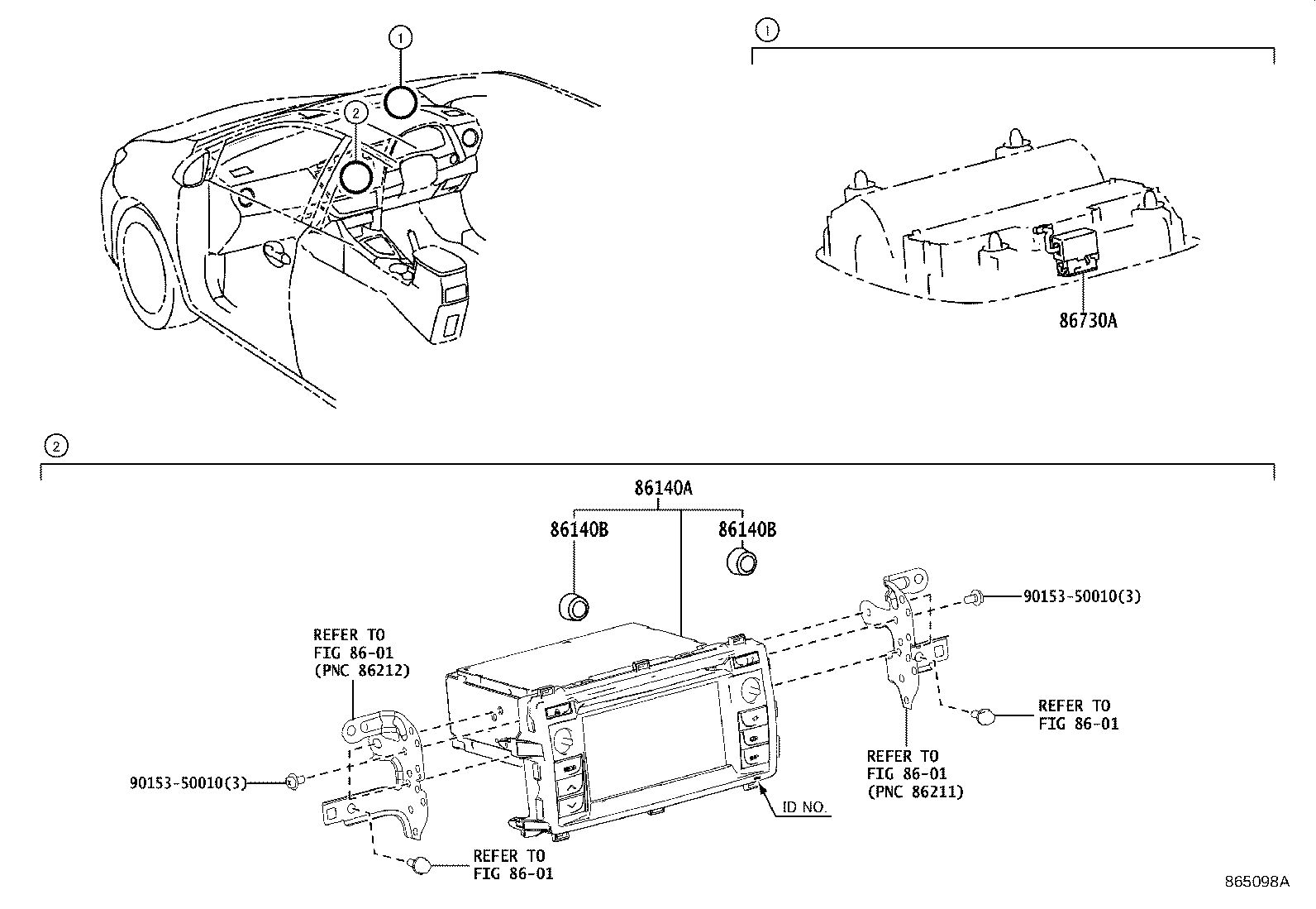 86860-12150 ANTENNA ASSY, NAVIGATION product image