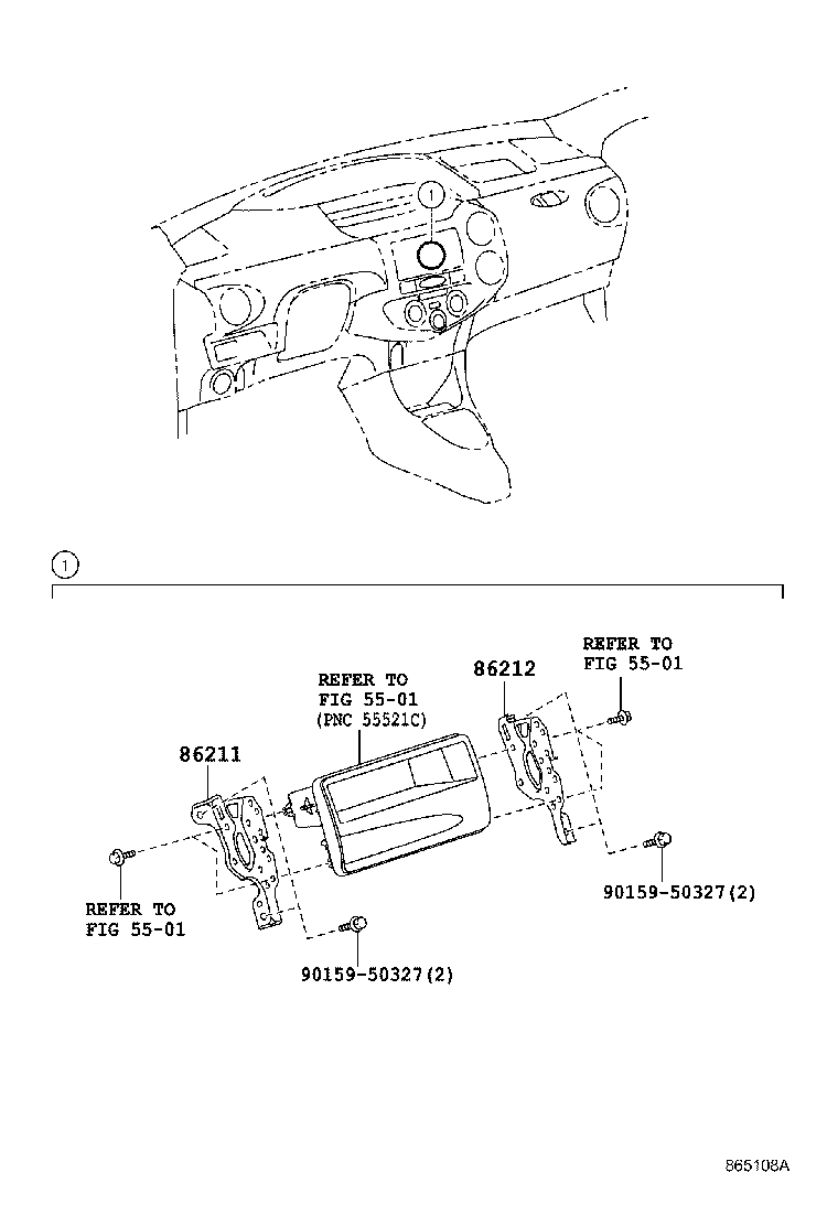 86212-0D110 BRACKET, RADIO, NO.2 product image