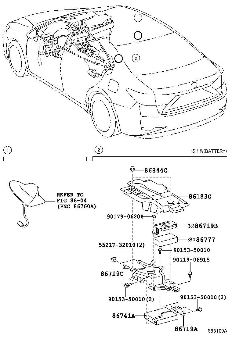 Toyota 86719-33160 BRACKET, TELEPHONE NO.1