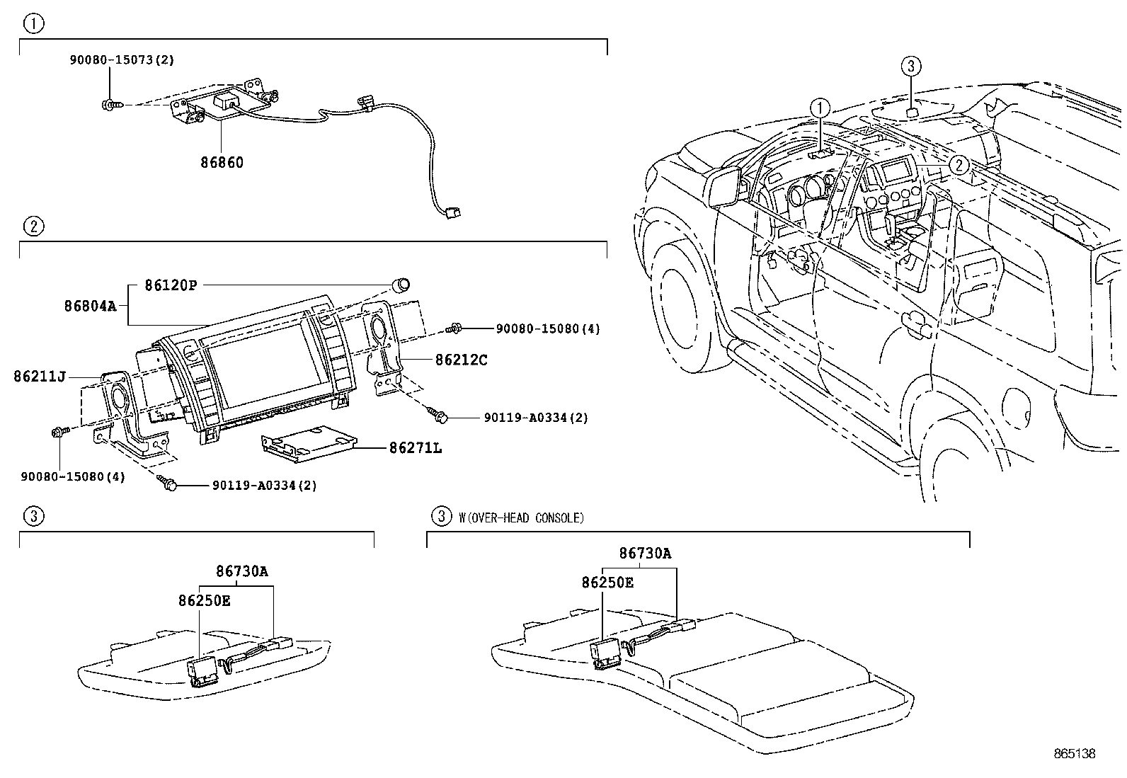 86211-0C140 BRACKET, RADIO RECEIVER, NO.1 product image