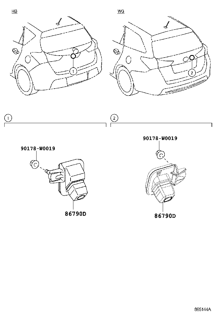86790-02030 CAMERA ASSY, TELEVISION, RR product image