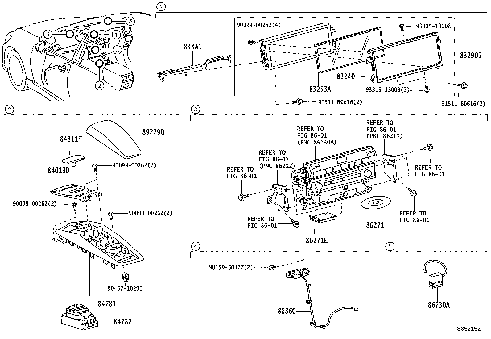 86860-50150 ANTENNA ASSY, NAVIGATION product image