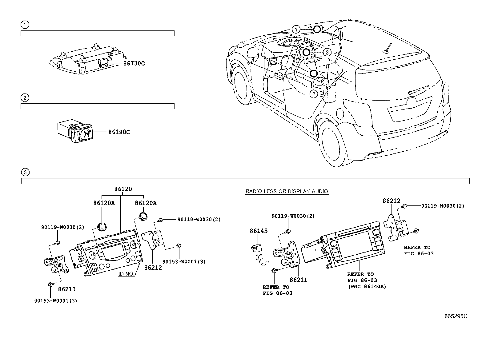 86190-02060 ADAPTER ASSY, STEREO JACK, NO.1 product image