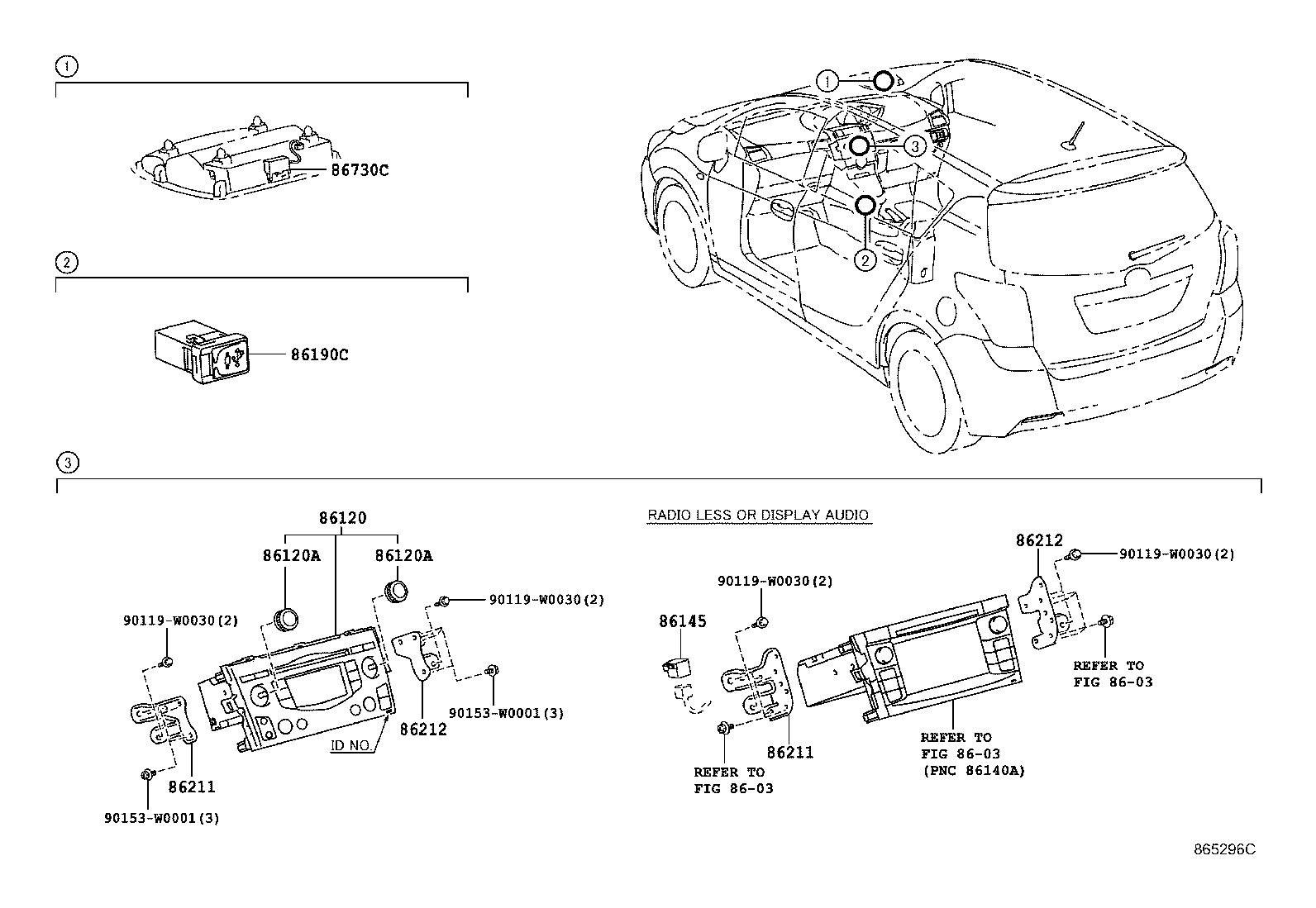 86190-02060 ADAPTER ASSY, STEREO JACK, NO.1 product image