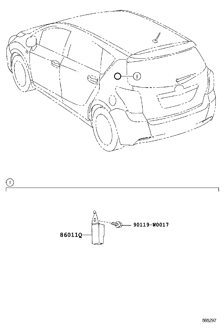86190-02060 ADAPTER ASSY, STEREO JACK, NO.1 product image