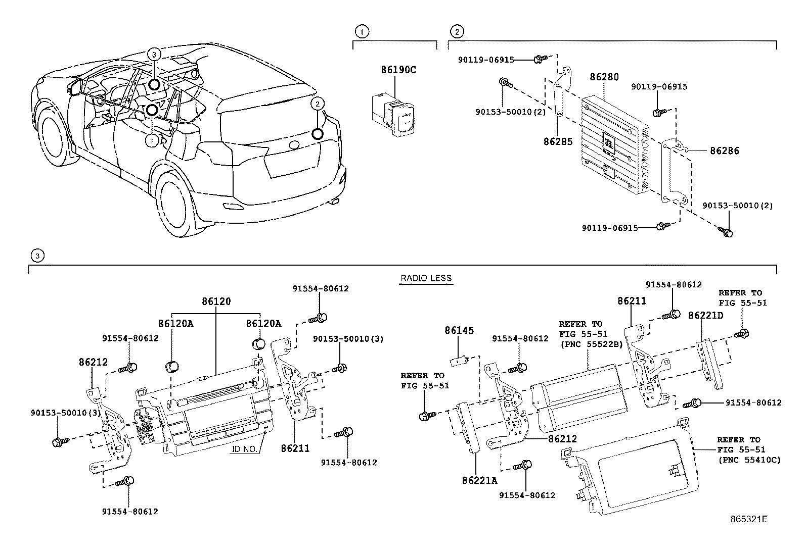 86286-0R010 BRACKET, AMPLIFIER, NO.2 product image