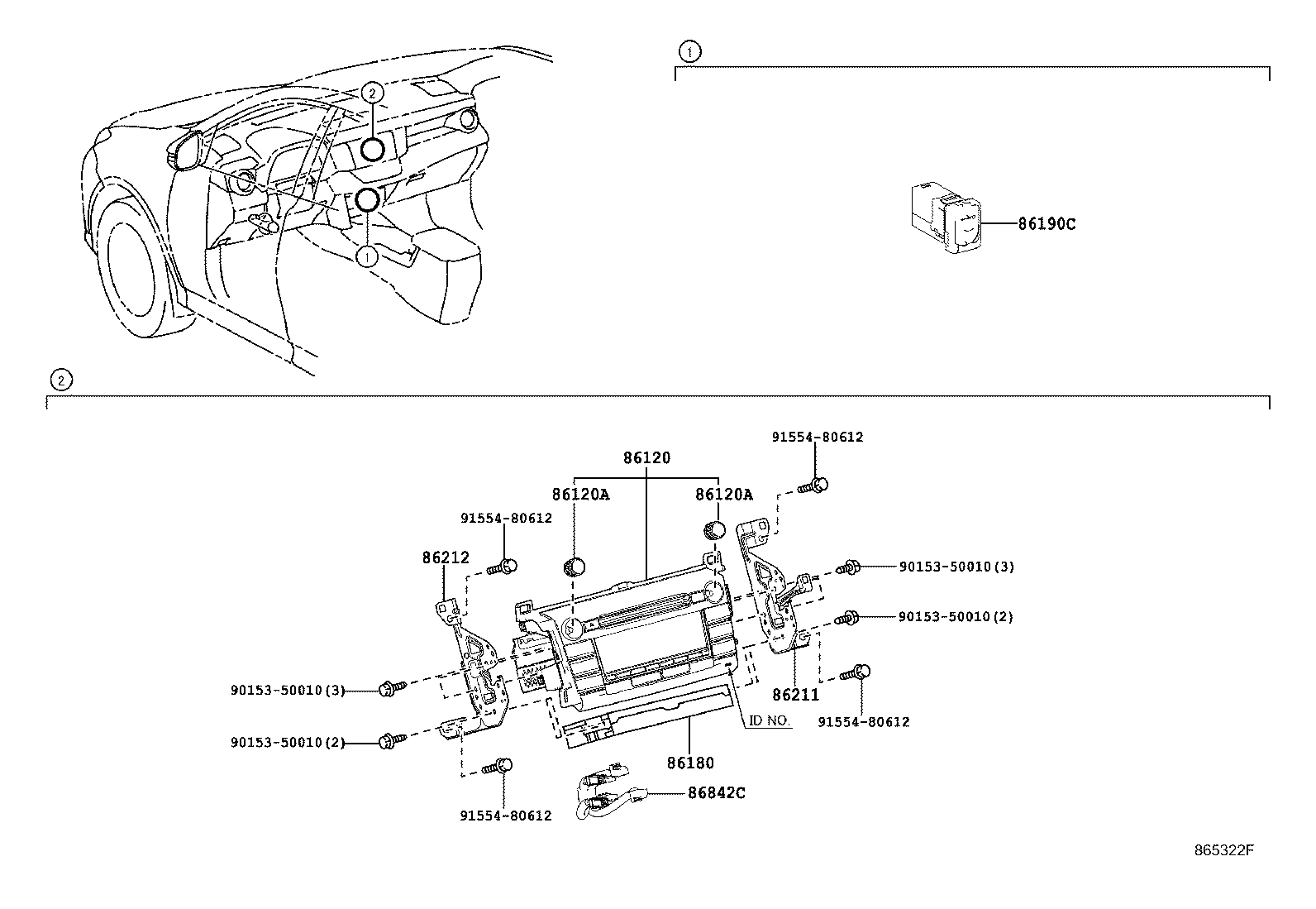 86120-42380 RECEIVER ASSY, RADIO product image