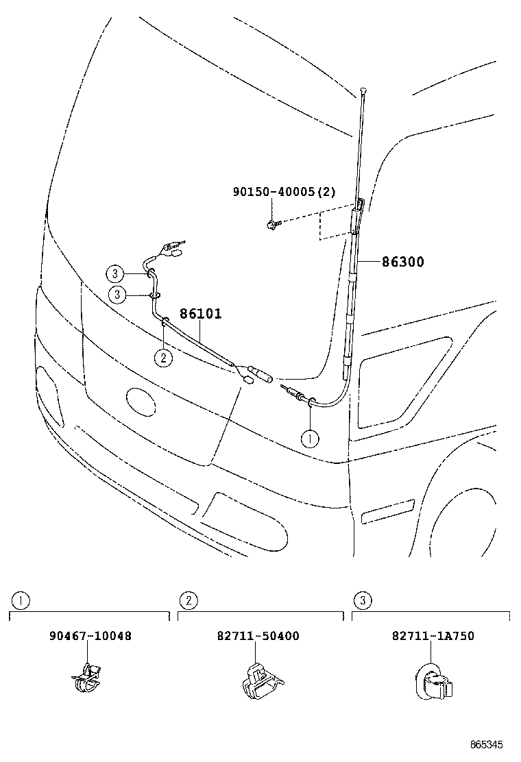 86101-0S020 CORD SUB-ASSY, ANTENNA product image