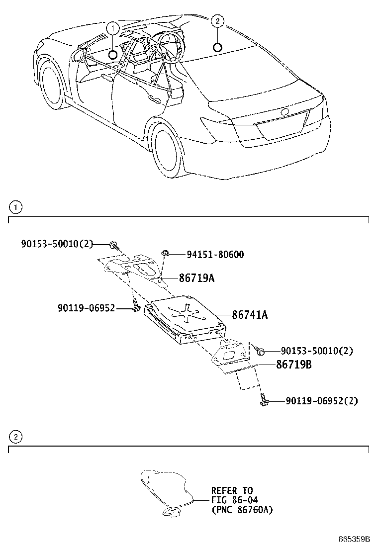 86719-30460 BRACKET, TELEPHONE NO.2 product image