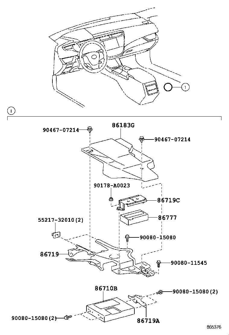 86710-07010 COMPUTER ASSY, MAYDAY product image