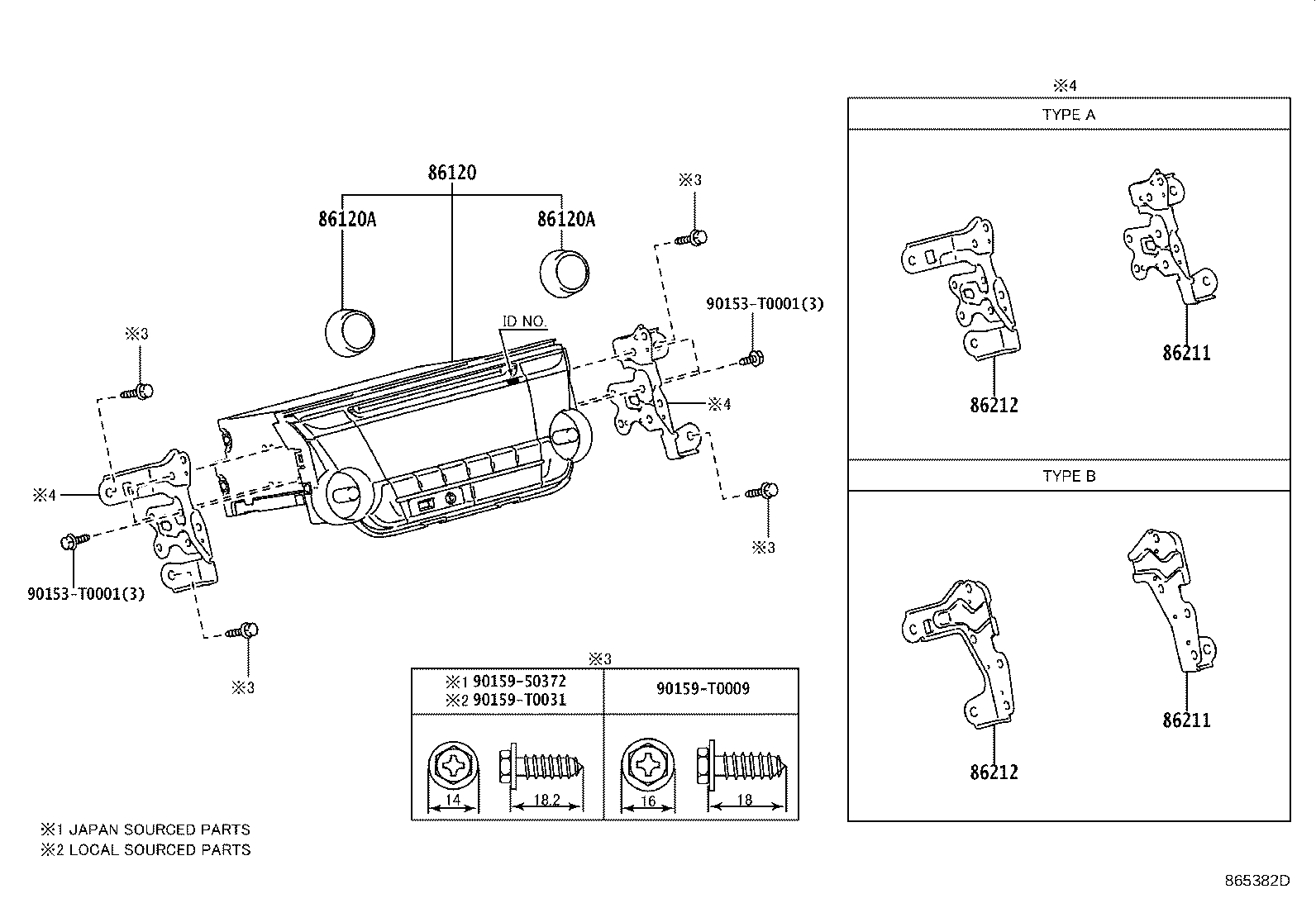 Toyota 86212-0D320 BRACKET, RADIO, NO.2