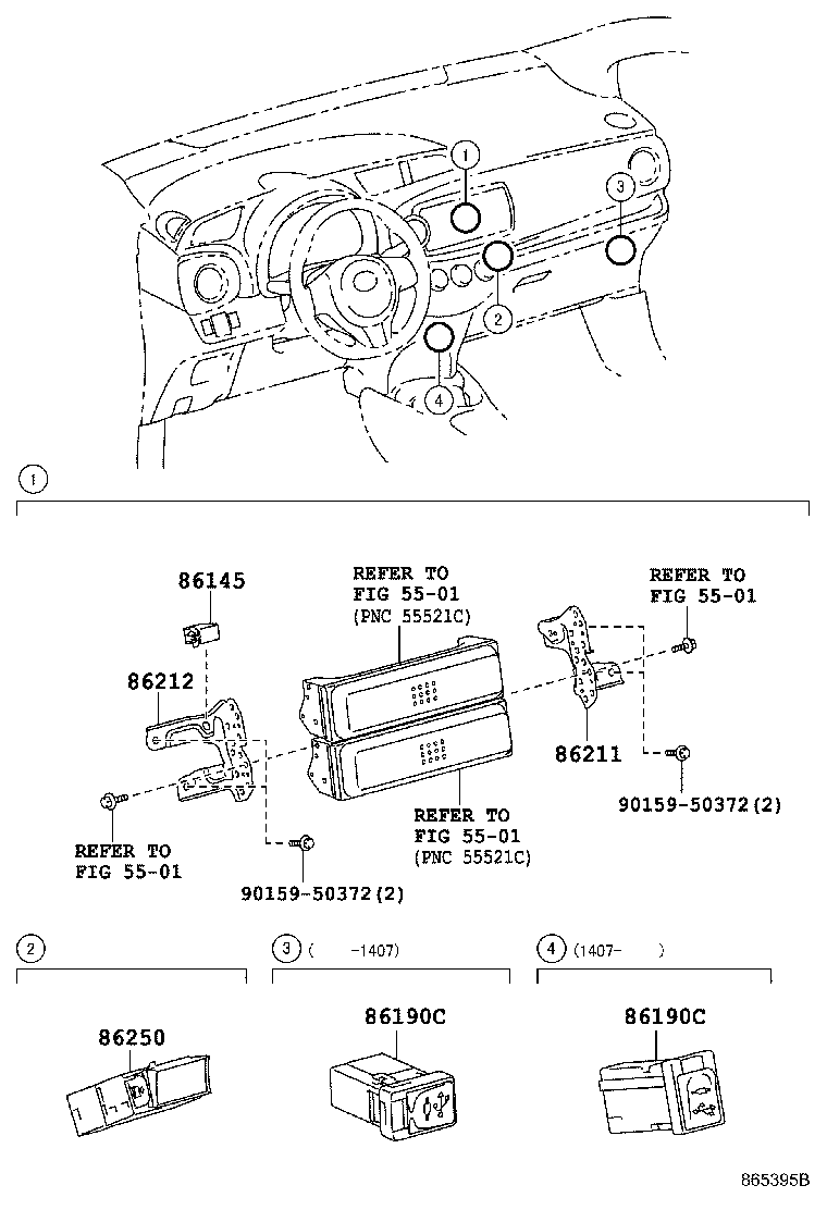 Toyota 86190-0D030 ADAPTER ASSY, STEREO JACK, NO.1