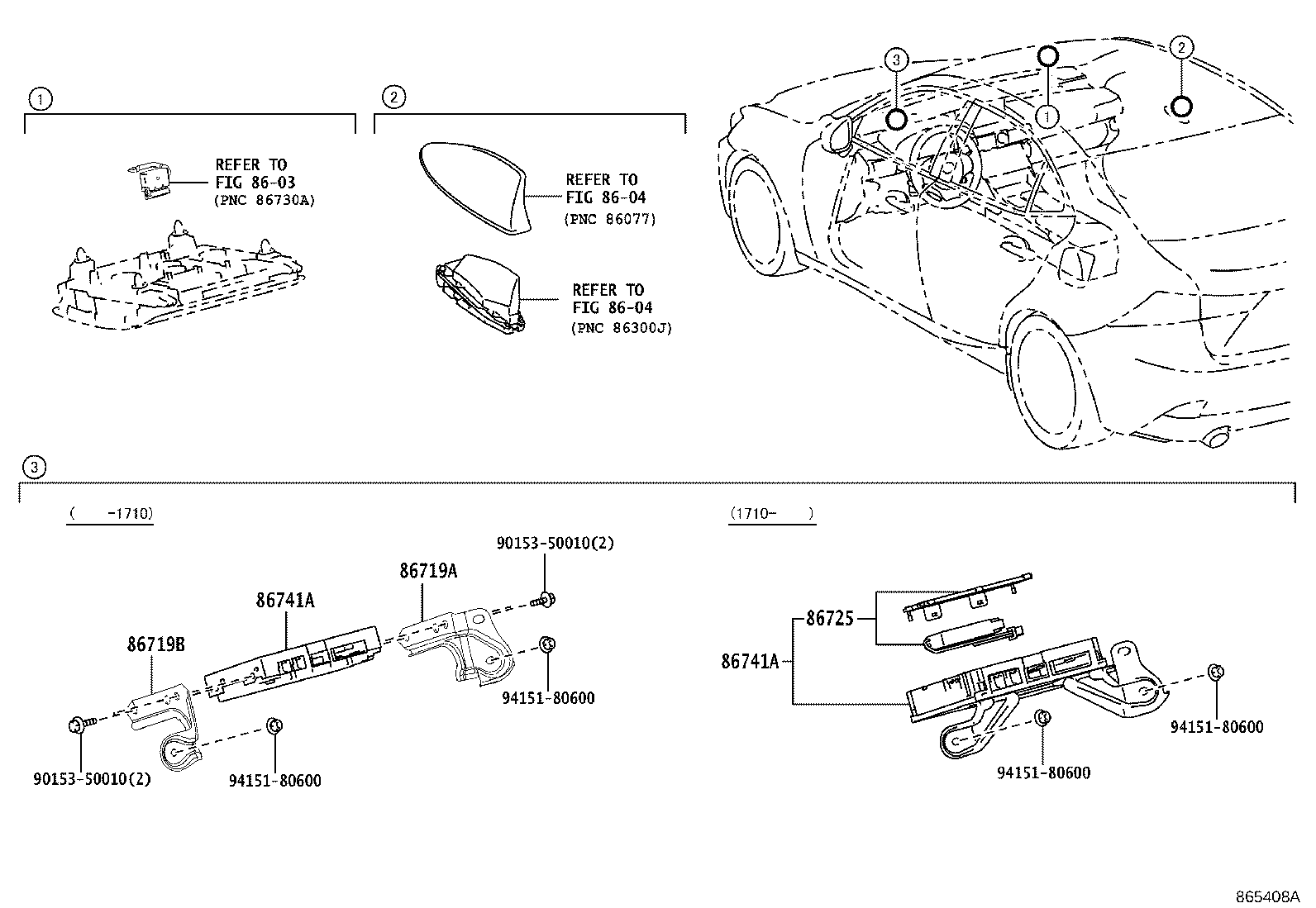 Toyota 86719-24100 BRACKET, TELEPHONE NO.1
