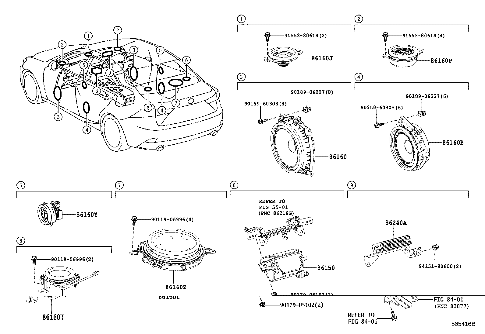 86160-33800 SPEAKER ASSY, FRONT NO.2 product image