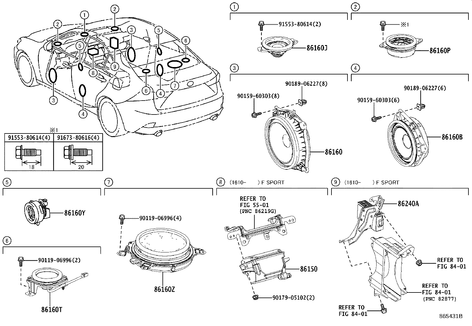 Toyota 86160-78090 SPEAKER ASSY, FRONT NO.3
