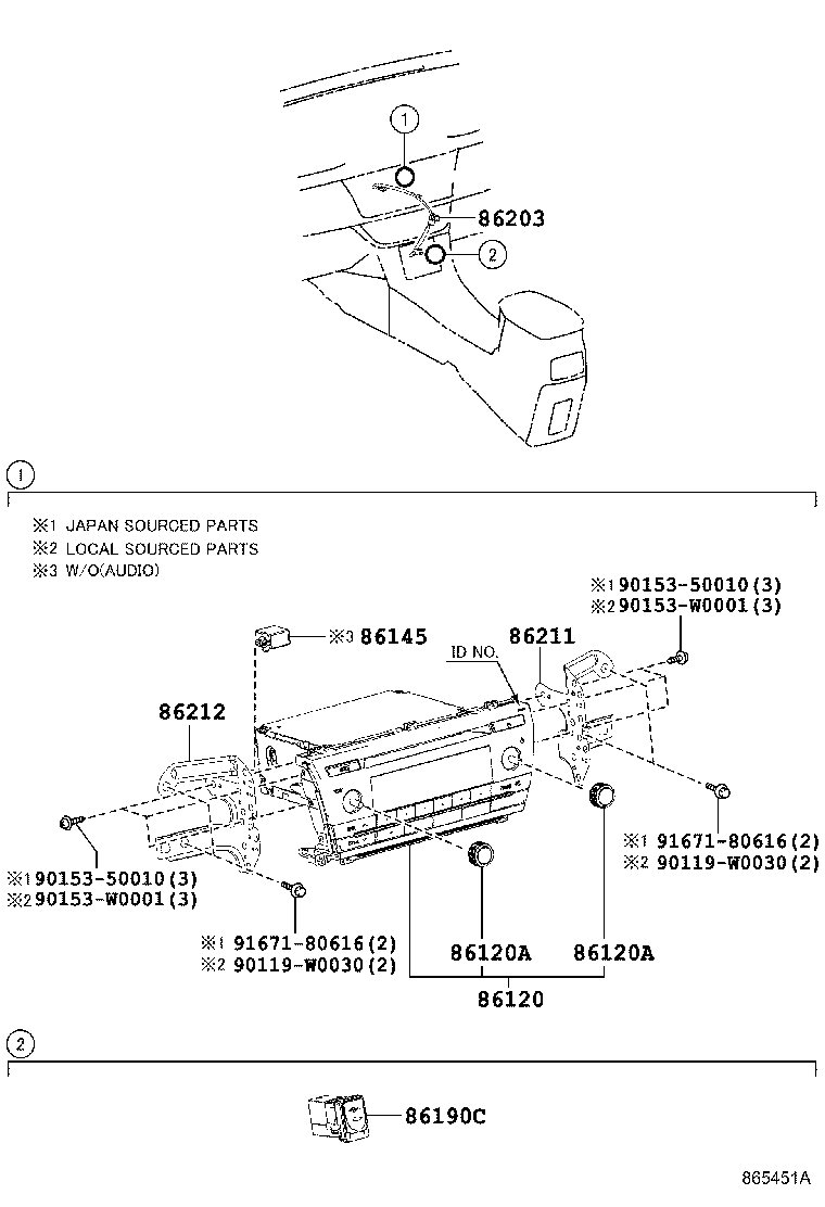 86212-02290 BRACKET, RADIO, NO.2 product image