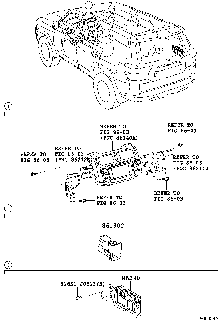 Toyota 861A2-35010 BRACKET, MULTI-MEDIA INTERFACE, NO.1