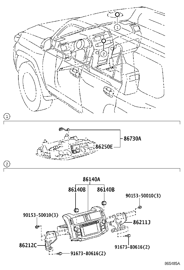 86211-35110 BRACKET, RADIO RECEIVER, NO.1 product image