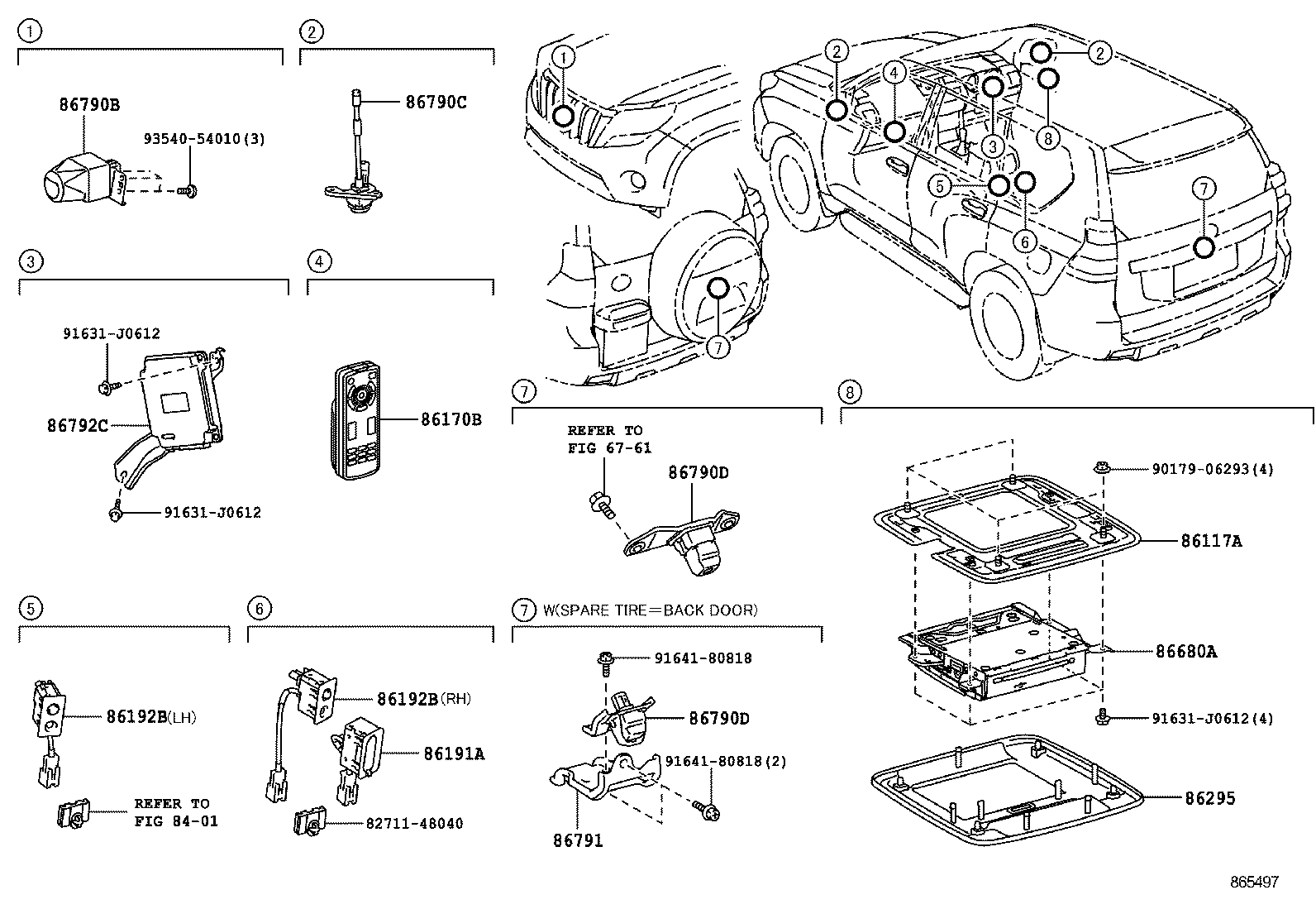 86117-60090 BRACKET, TELEVISION DISPLAY, A product image