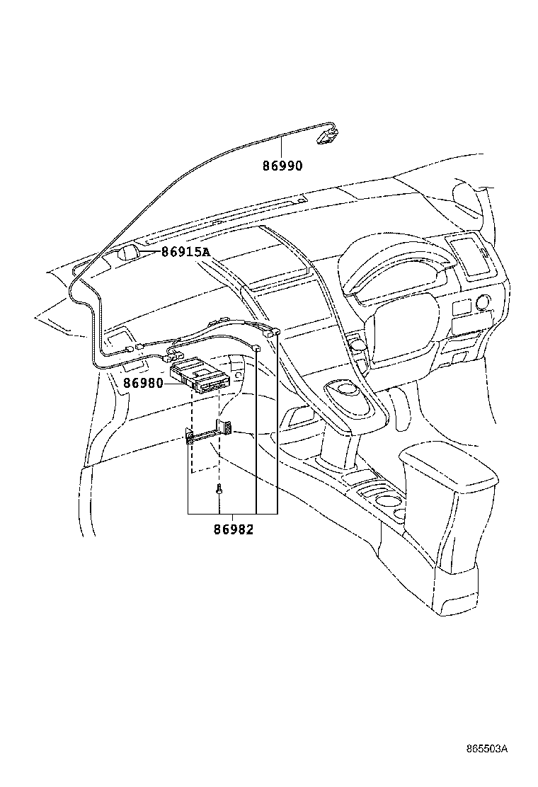 86994-75010 WIRE, TOLL COLLECTION ANTENNA product image