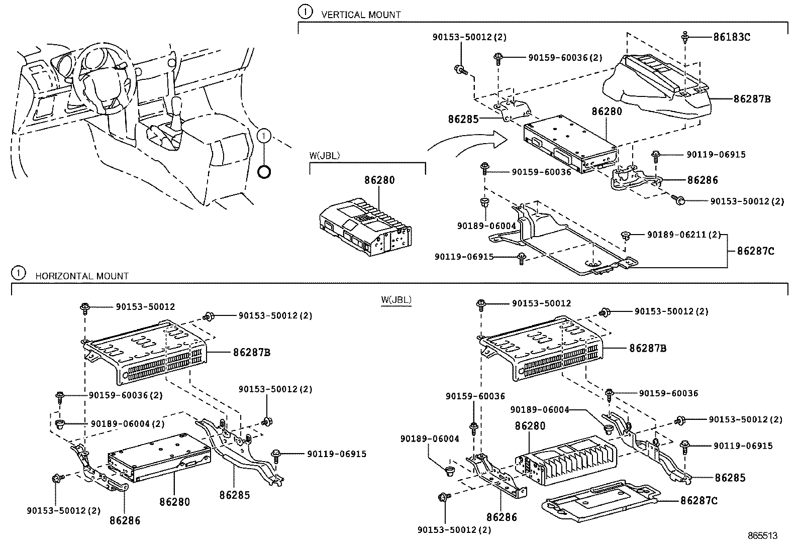 86280-60410 AMPLIFIER ASSY, STEREO COMPONENT product image