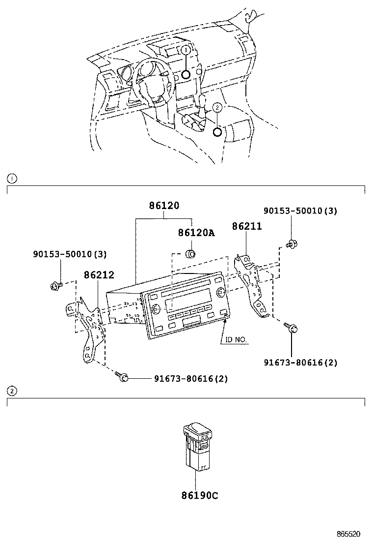 86212-60260 BRACKET, RADIO, NO.2 product image
