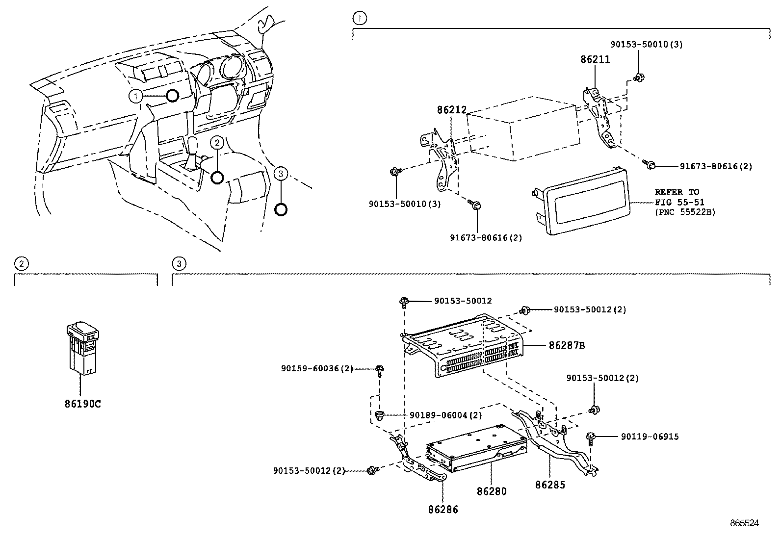 86120-60740 RECEIVER ASSY, RADIO product image