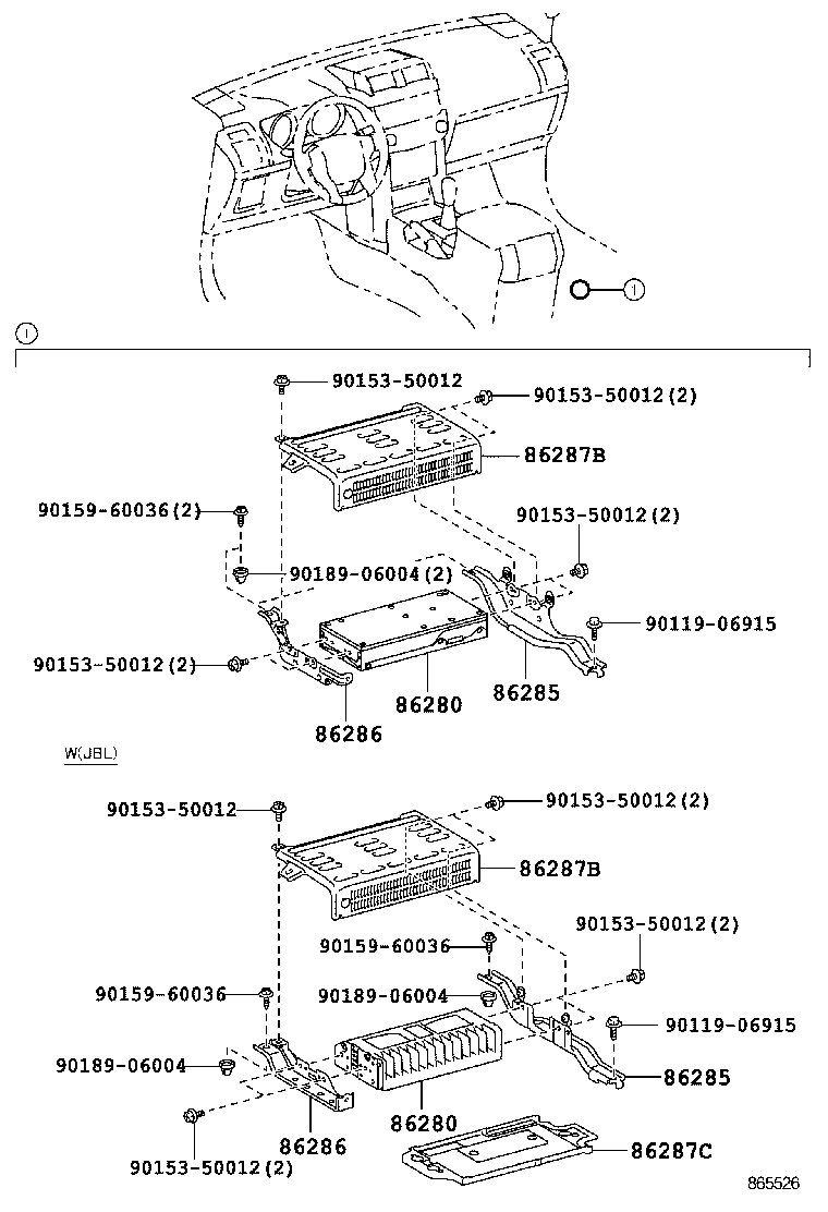 86212-60260 BRACKET, RADIO, NO.2 product image