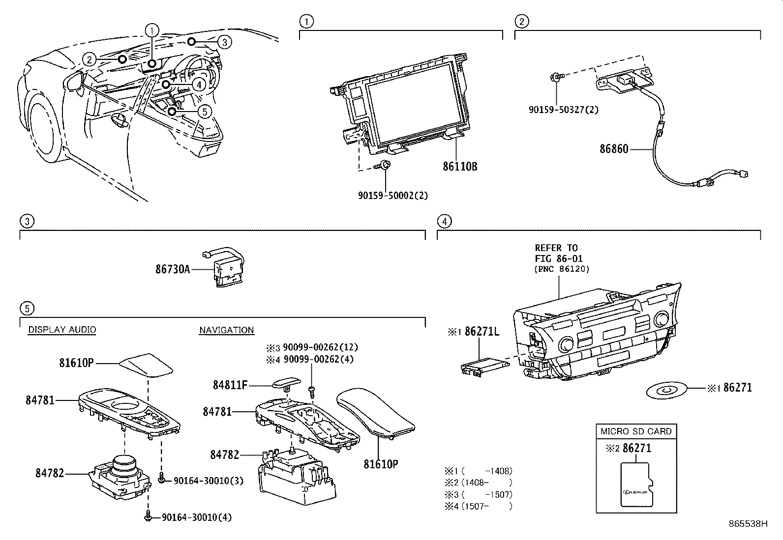 86110-33040 MULTI-DISPLAY ASSY product image