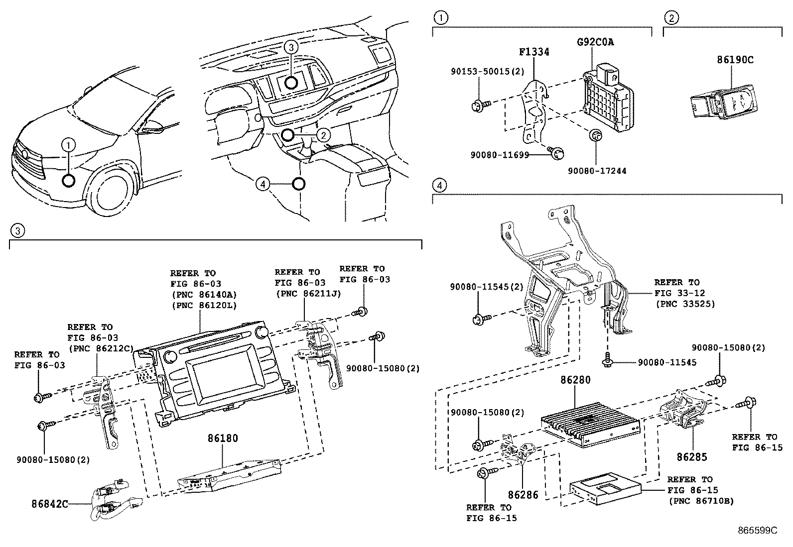 Toyota 86190-0E070 ADAPTER ASSY, STEREO JACK, NO.1