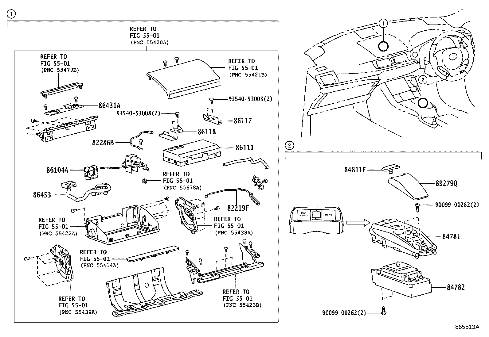 86880-76030 ANTENNA ASSY, NAVIGATION product image