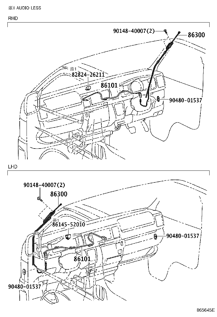 86101-26300 CORD SUB-ASSY, ANTENNA product image