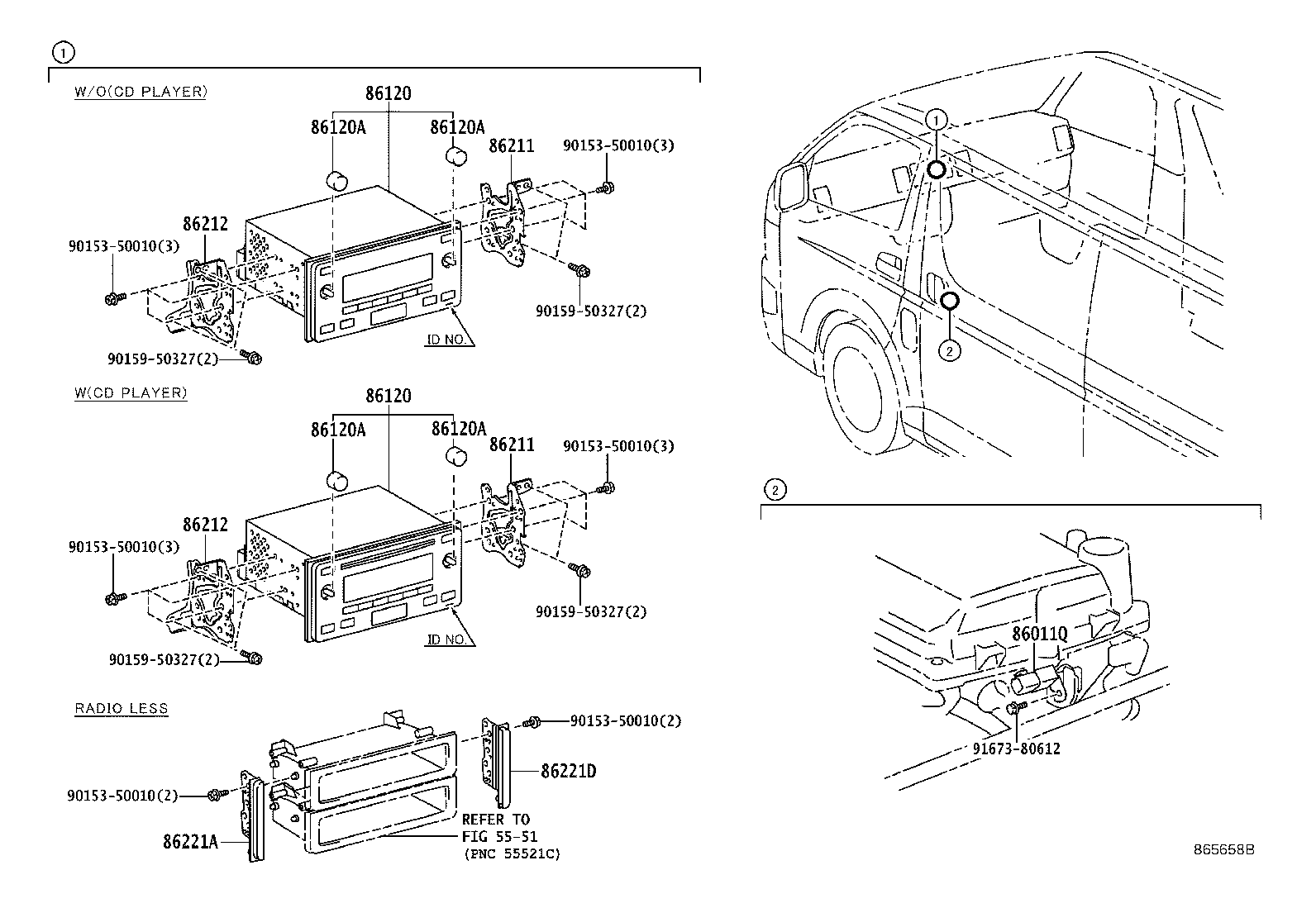 86211-26101 BRACKET, RADIO, NO.1 product image