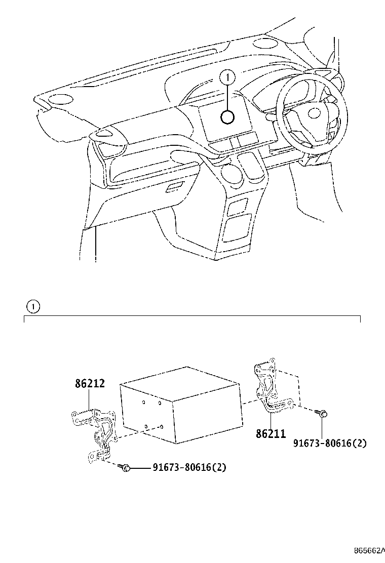 86211-28150 BRACKET, RADIO, NO.1 product image
