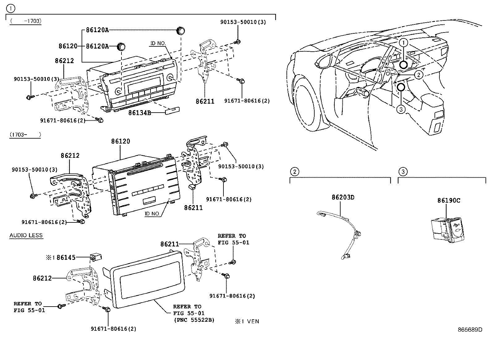 86212-02350 BRACKET, RADIO, NO.2 product image