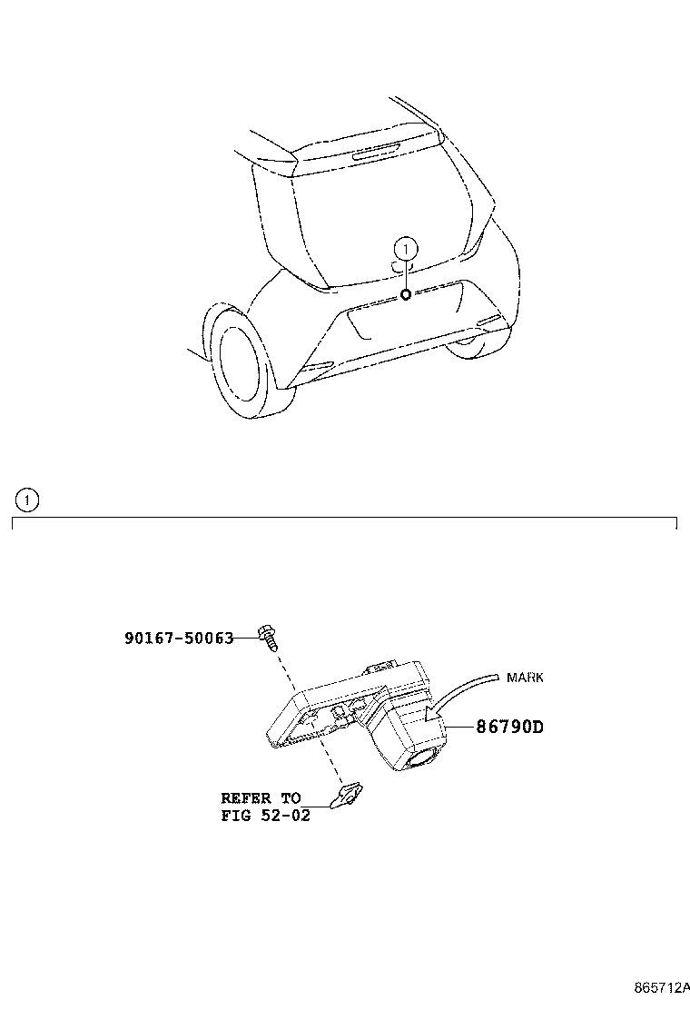 86790-0H010 CAMERA ASSY, TELEVISION, RR product image
