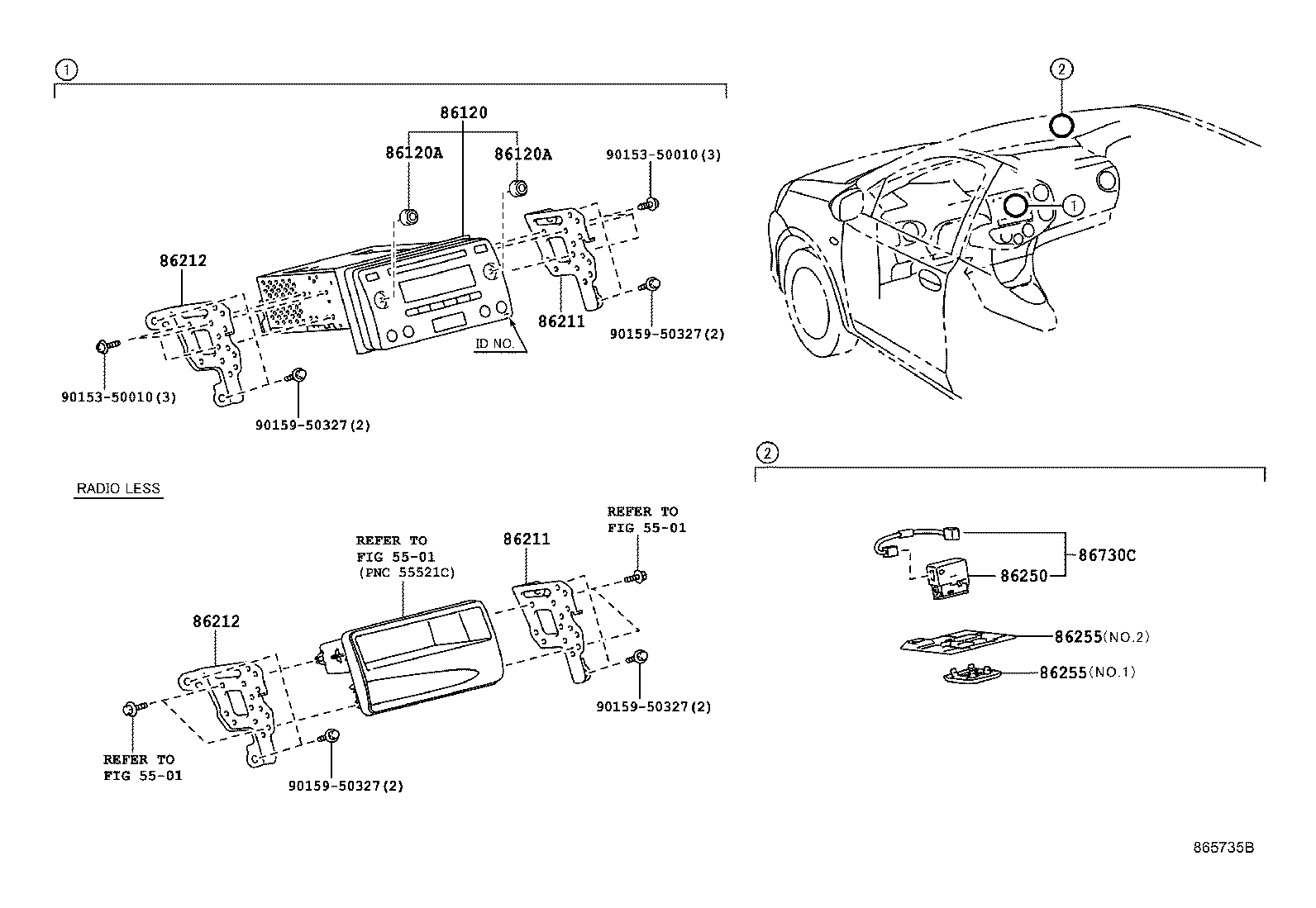 86212-0D110 BRACKET, RADIO, NO.2 product image