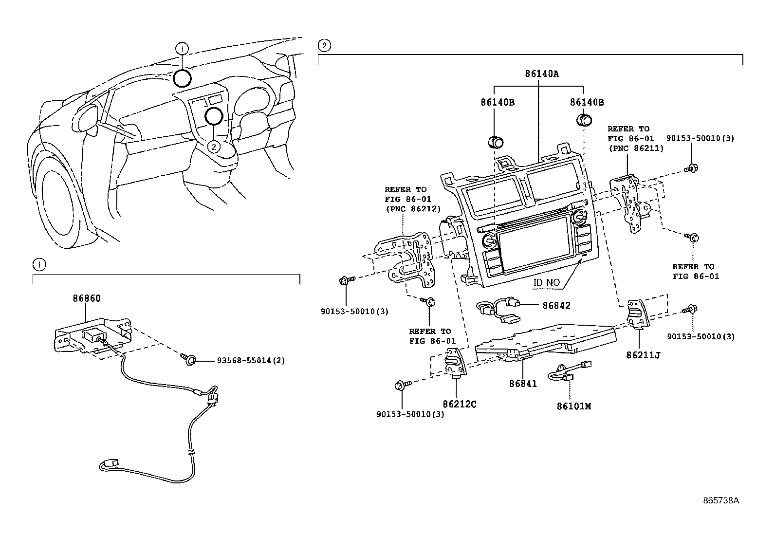 86705-52070 CORD SUB-ASSY, ANTENNA product image