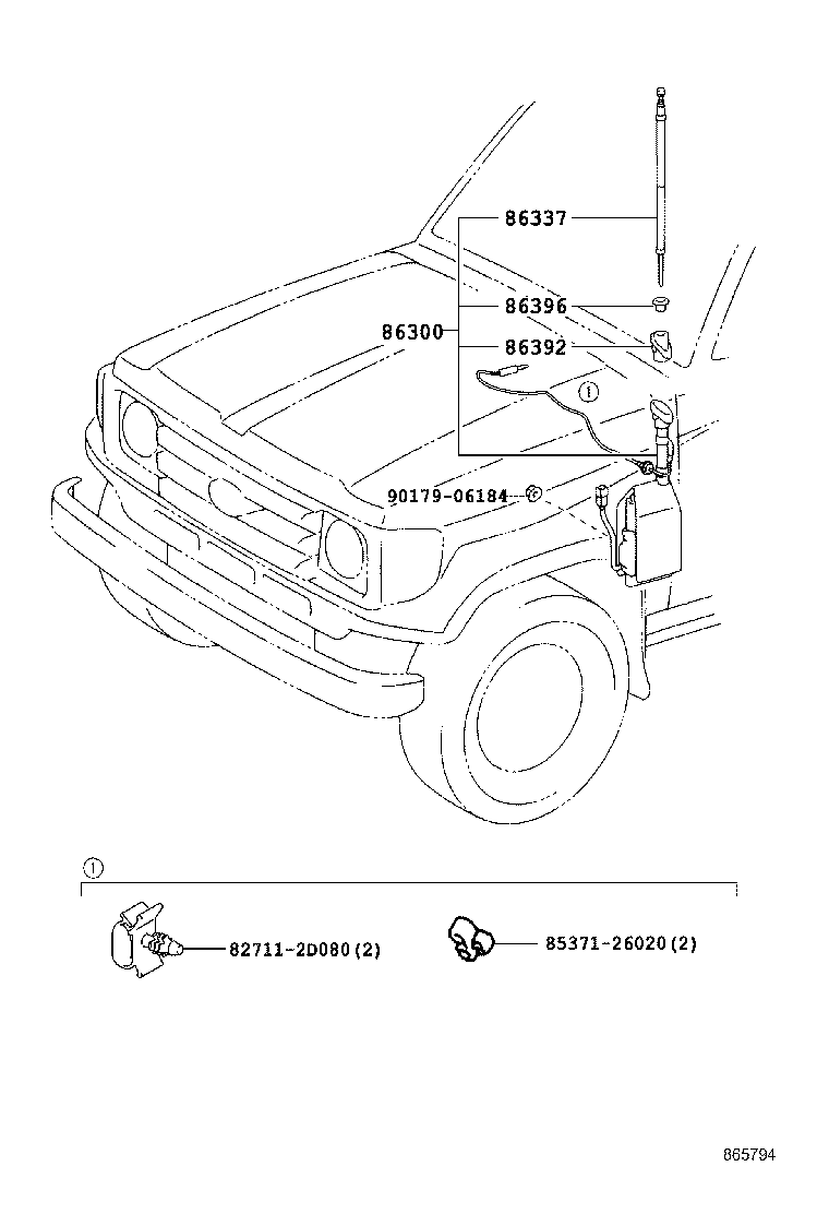 86101-6AF40 CORD SUB-ASSY, ANTENNA, NO.6 product image