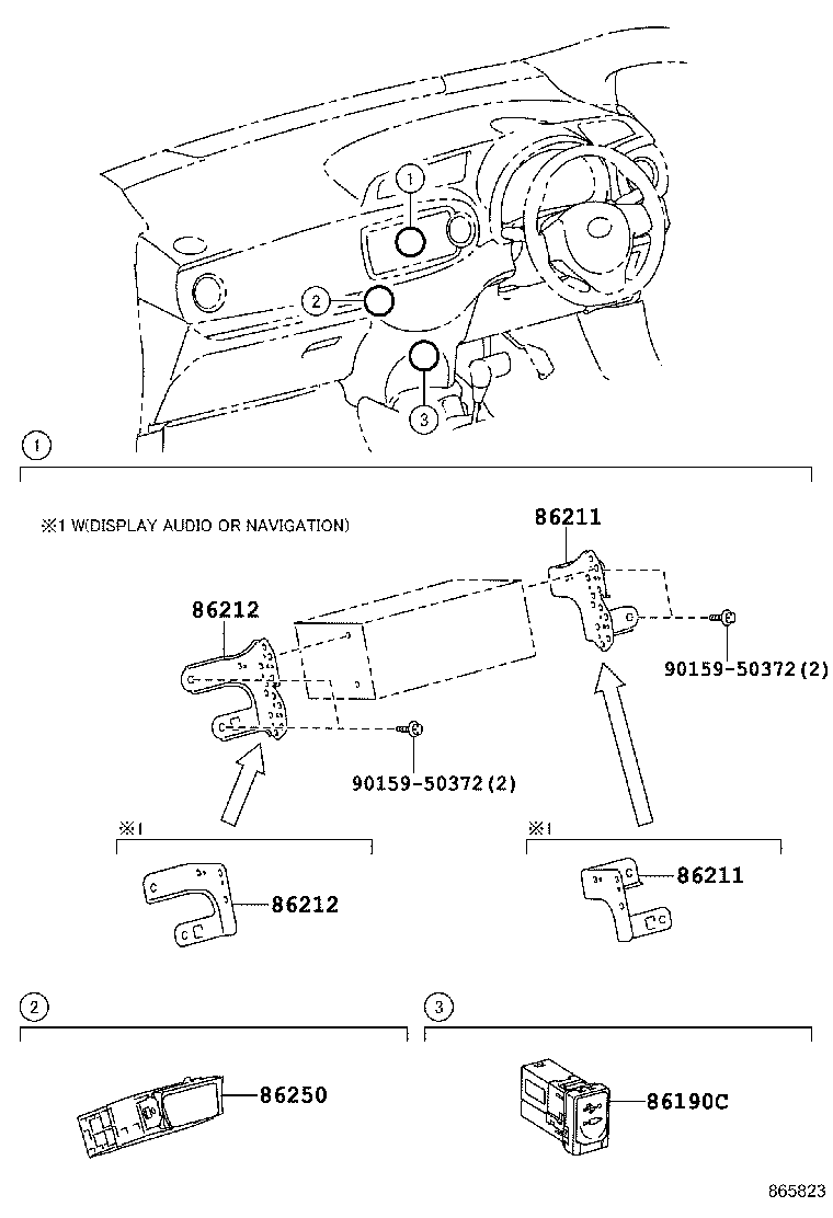 86212-52280 BRACKET, RADIO, NO.2 product image