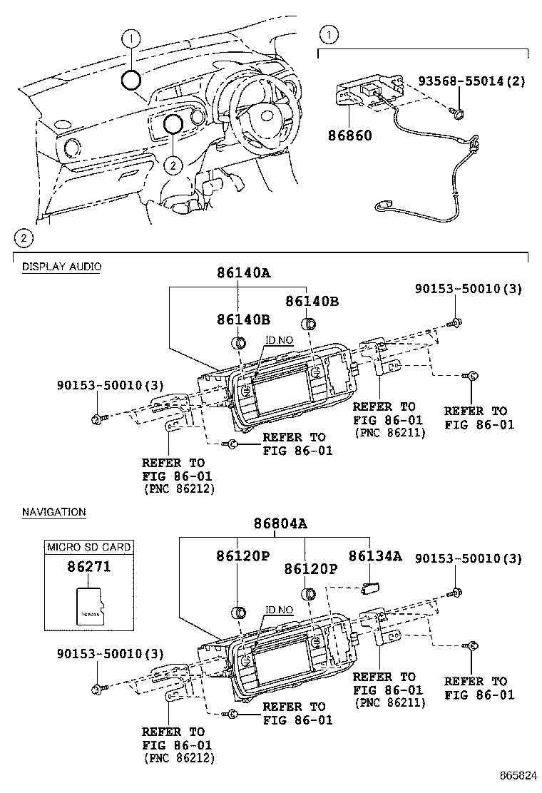 86860-52210 ANTENNA ASSY, NAVIGATION product image