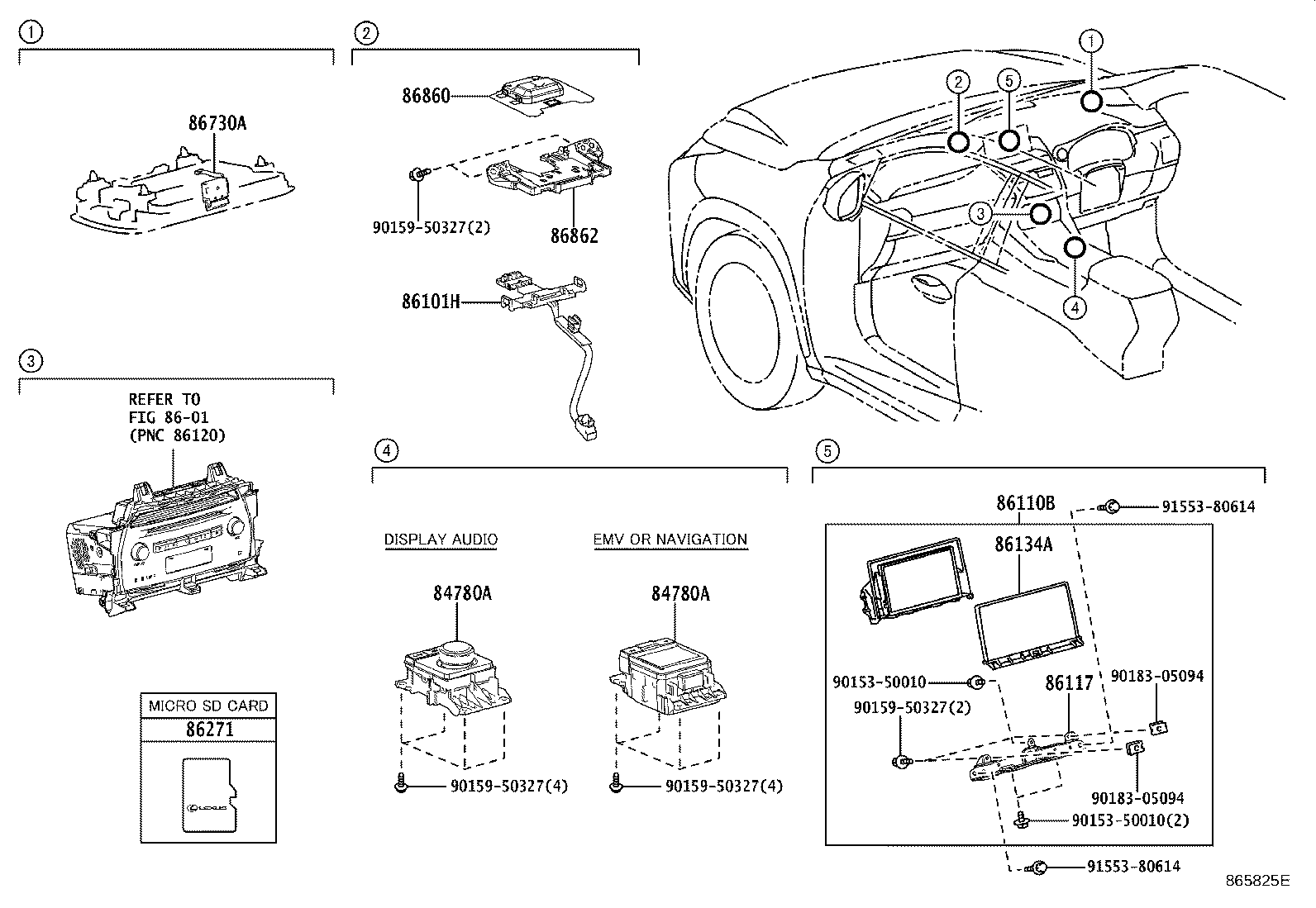 86134-78020 PARTS, MULTI-DISPLAY product image
