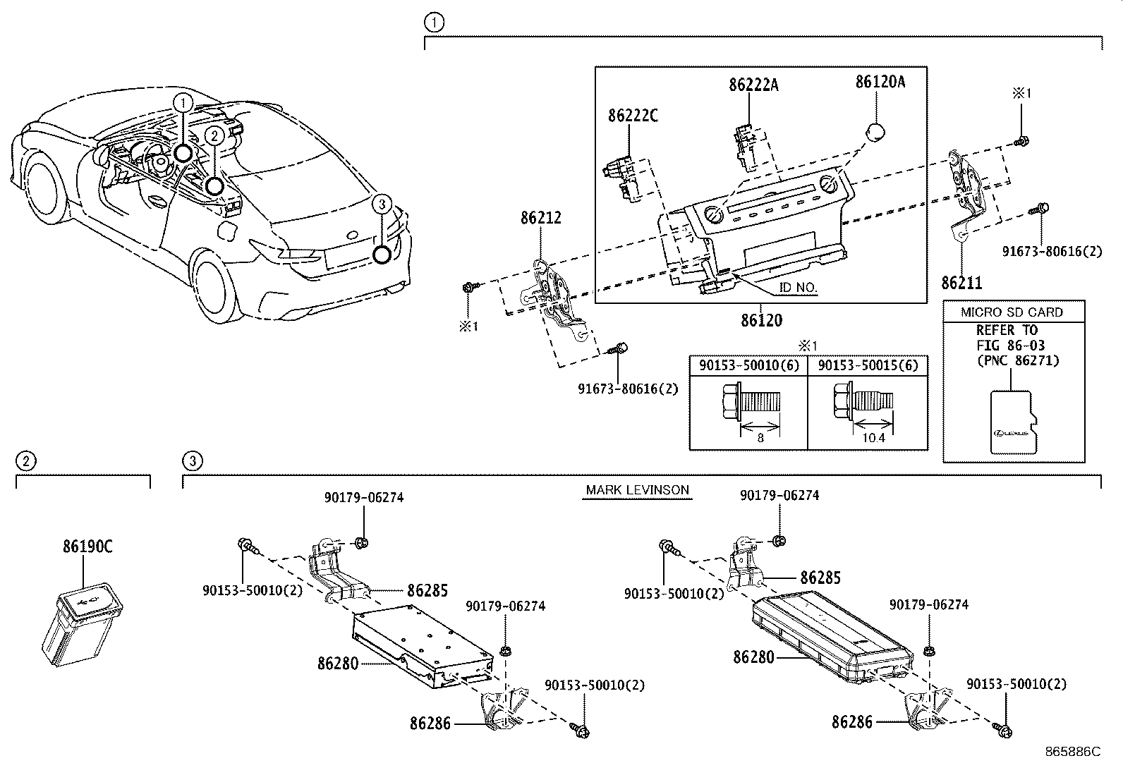 Toyota 86190-11010 ADAPTER ASSY, STEREO JACK, NO.1