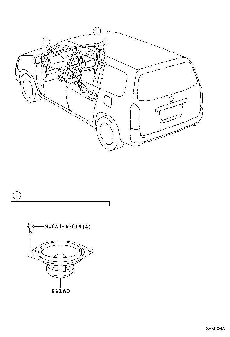 86160-52320 SPEAKER ASSY, FRONT NO.1 product image