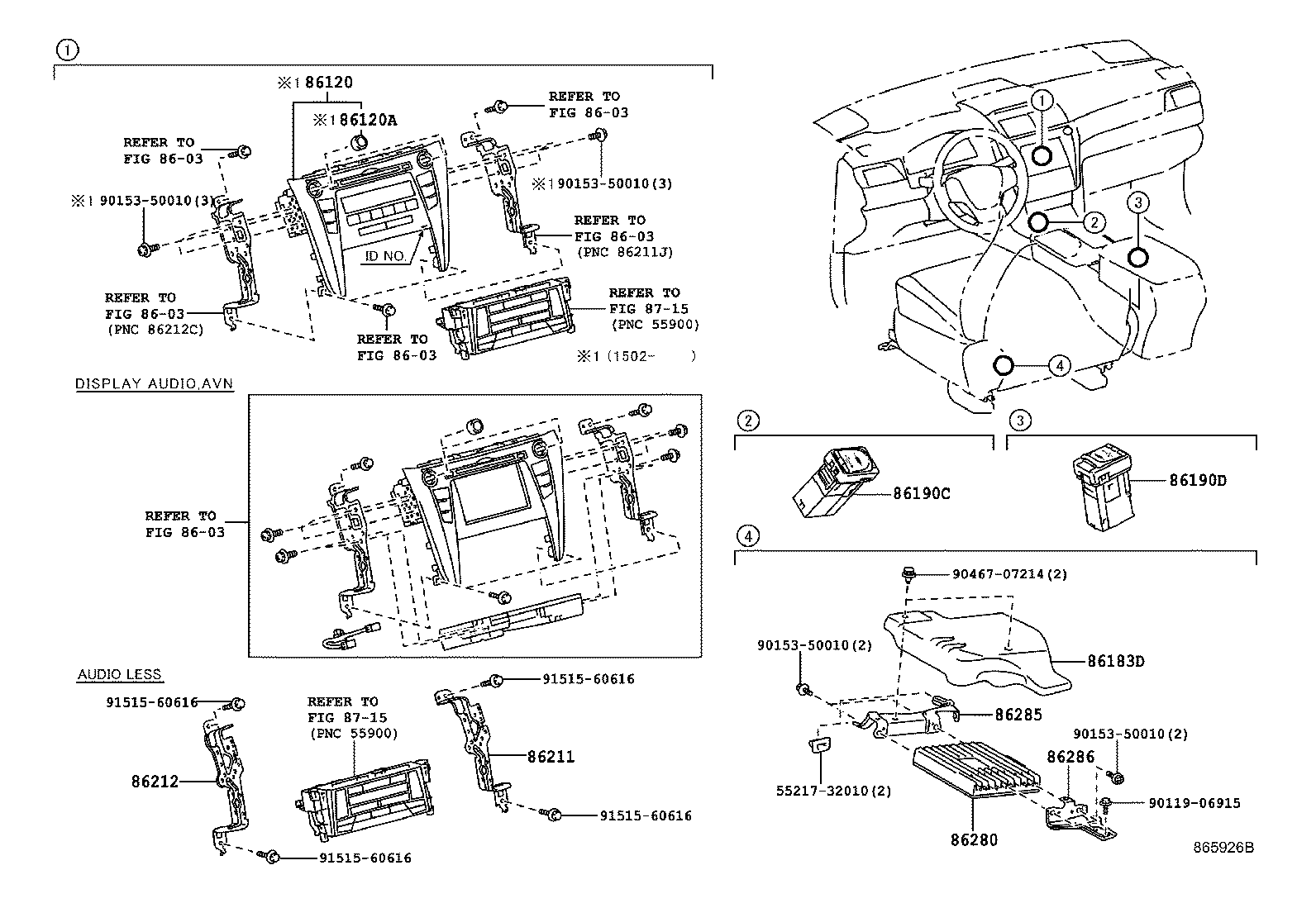 86285-33130 BRACKET, AMPLIFIER, NO.1 product image