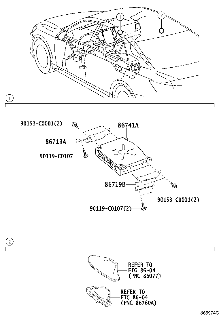 86719-0N020 BRACKET, TELEPHONE NO.2 product image