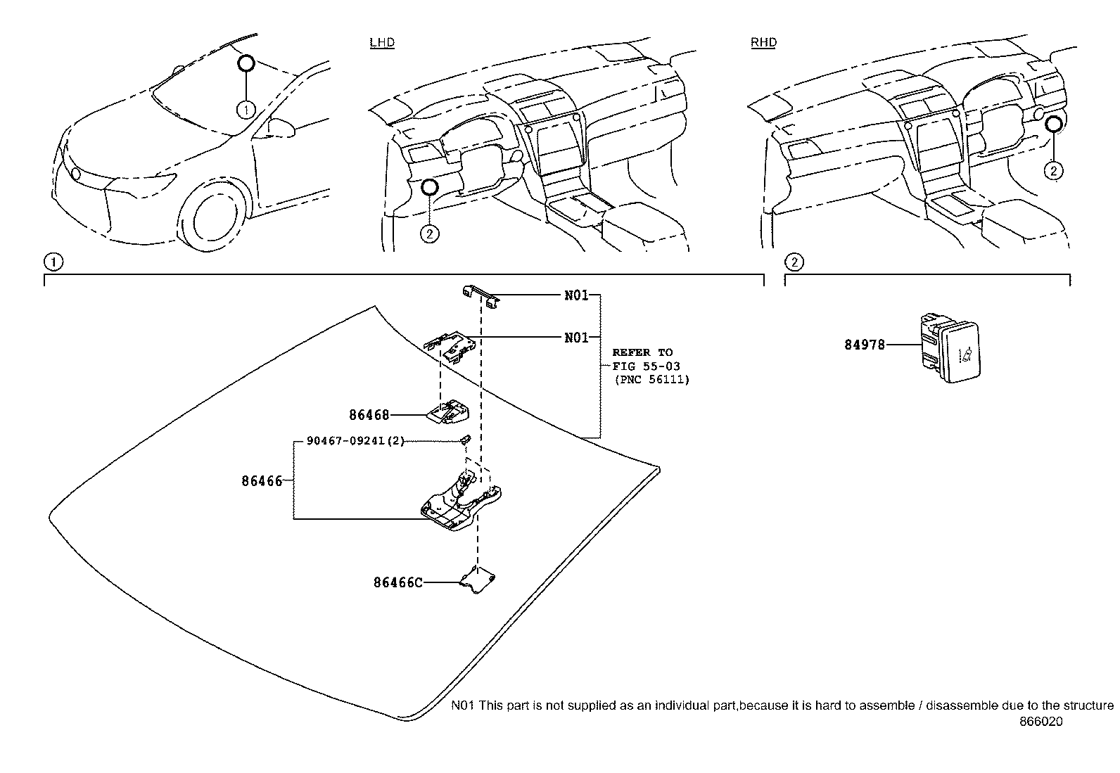 84978-06021 SWITCH, LANE-KEEPING ASSIST MAIN product image